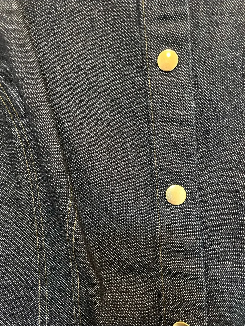 J. Crew Dark Denim Sleeveless Button-Front Dress - Picture 3 of 7